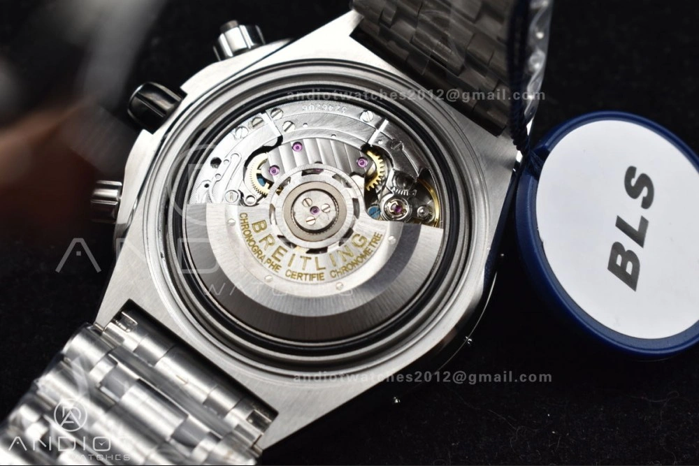Chronomat B01 44mm SS BLSF 1:1 Best Edition Black Dial on SS Bracelet A7750