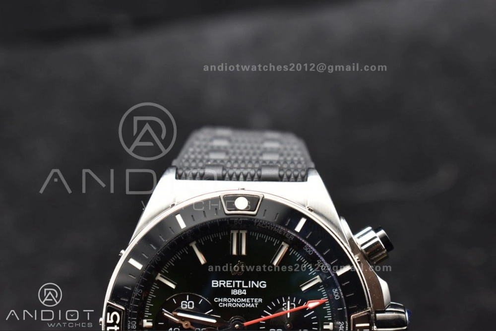 Chronomat B01 44mm SS BLSF 1:1 Best Edition Green Dial On Robber Bracelet A7750