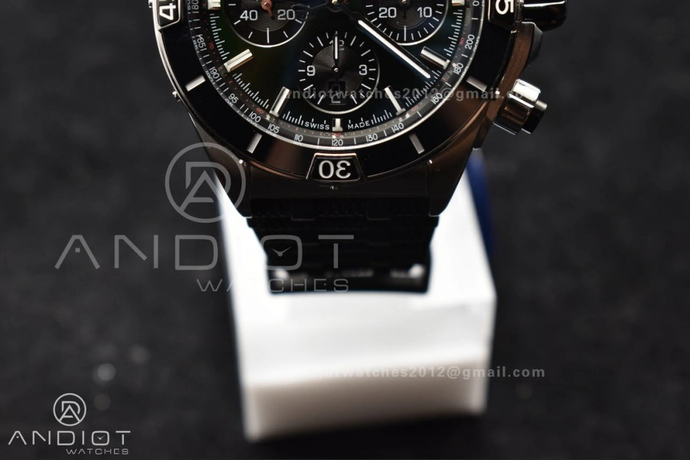 Chronomat B01 44mm SS BLSF 1:1 Best Edition Green Dial On Robber Bracelet A7750