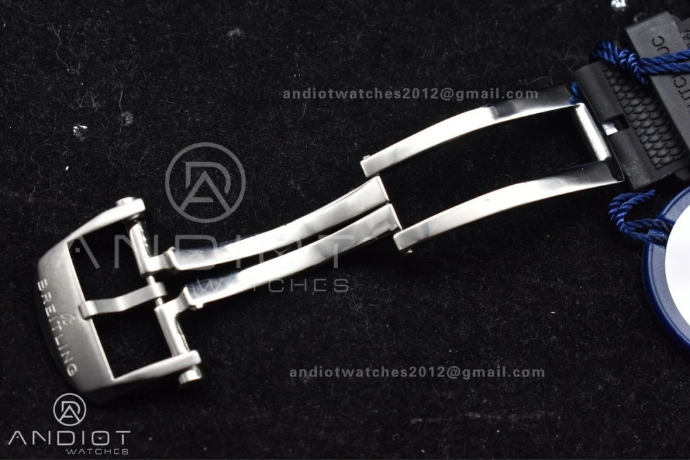 Chronomat B01 44mm SS BLSF 1:1 Best Edition Green Dial On Robber Bracelet A7750