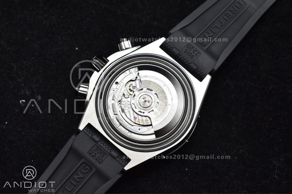 Chronomat B01 44mm SS BLSF 1:1 Best Edition Green Dial On Robber Bracelet A7750