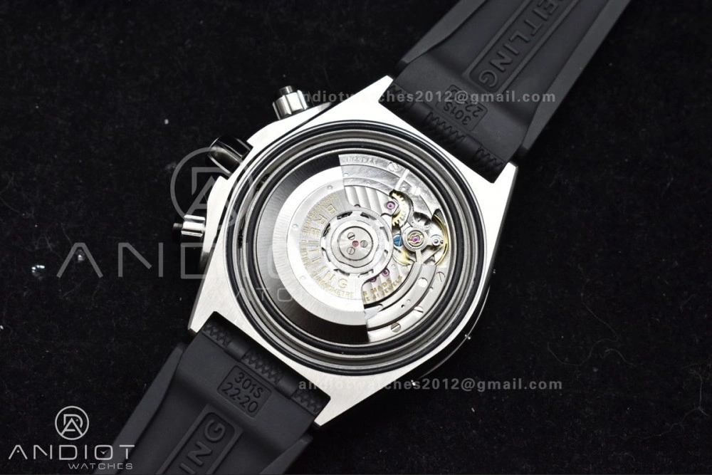 Chronomat B01 44mm SS BLSF 1:1 Best Edition Green Dial On Robber Bracelet A7750