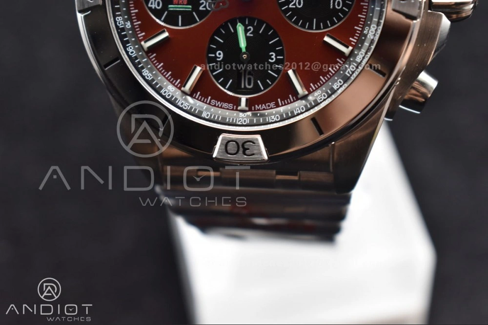 Chronomat B01 44mm SS BLSF 1:1 Best Edition Red Dial On SS Bracelet A7750