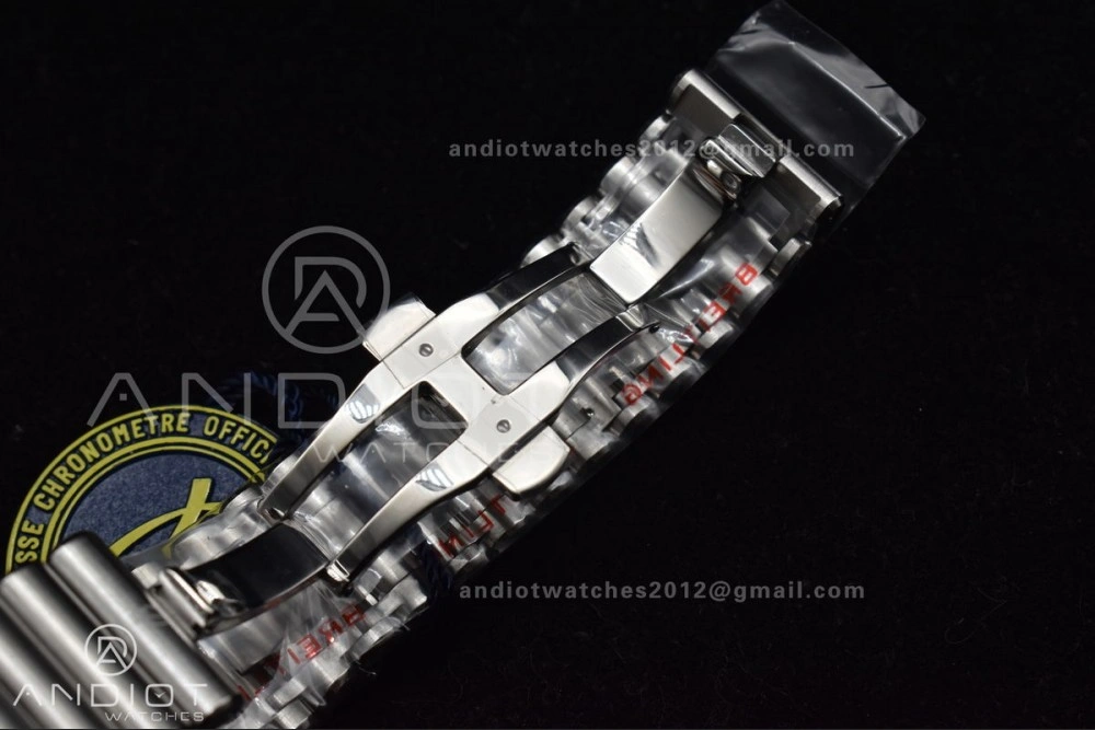 Chronomat B01 44mm SS BLSF 1:1 Best Edition Red Dial On SS Bracelet A7750