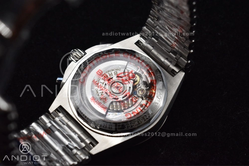 Chronomat B01 44mm SS BLSF 1:1 Best Edition Red Dial On SS Bracelet A7750