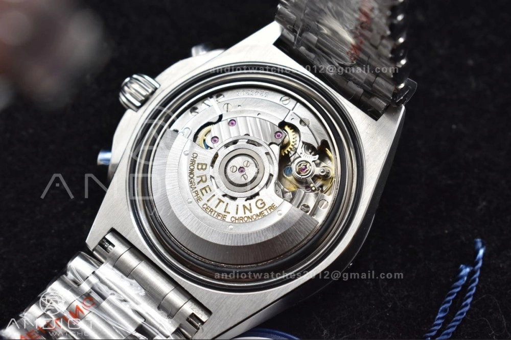 Chronomat B01 44mm SS BLSF 1:1 Best Edition Red Dial On SS Bracelet A7750