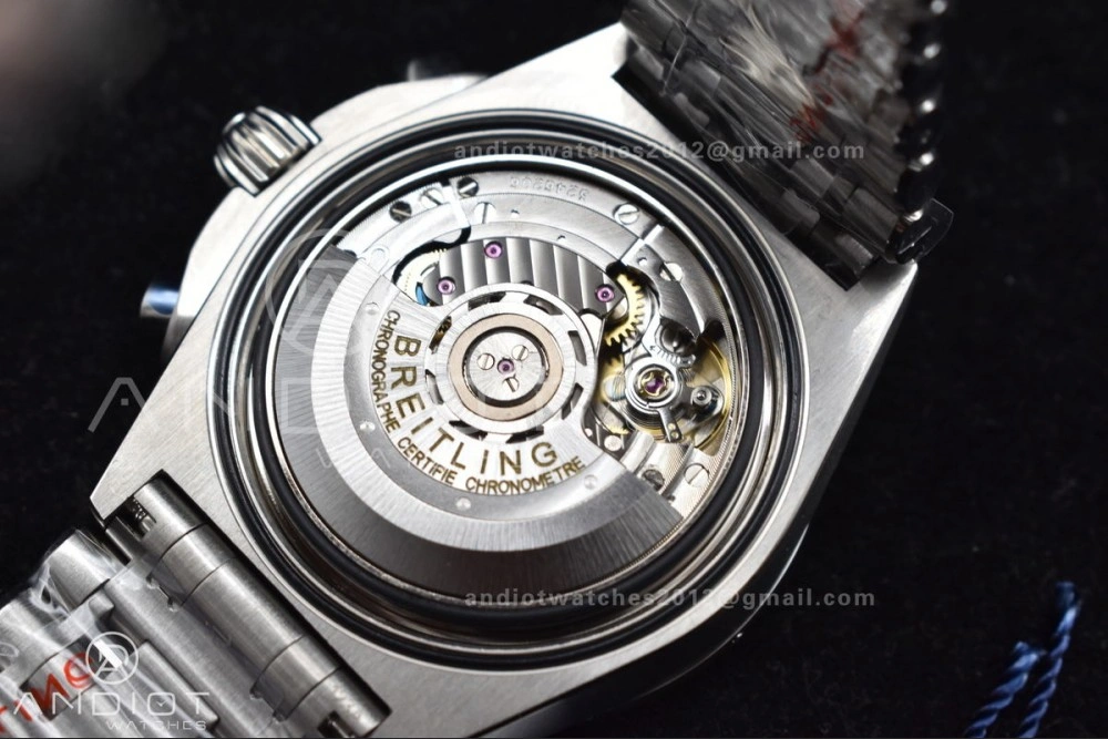 Chronomat B01 44mm SS BLSF 1:1 Best Edition Red Dial On SS Bracelet A7750