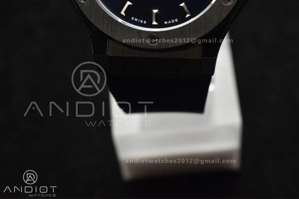 Classic Fusion 42mm SS HBF 1:1 Best Edition Blue Dial On Blue Gummy Strap A2892