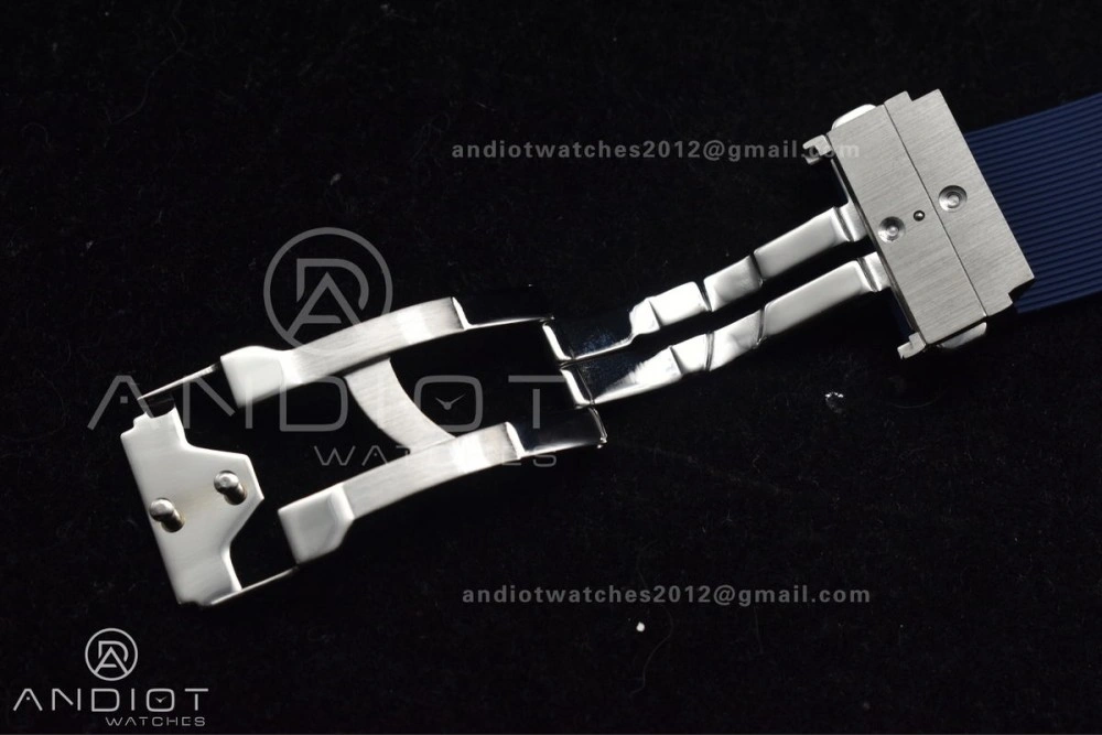 Classic Fusion 42mm SS HBF 1:1 Best Edition Blue Dial On Blue Gummy Strap A2892