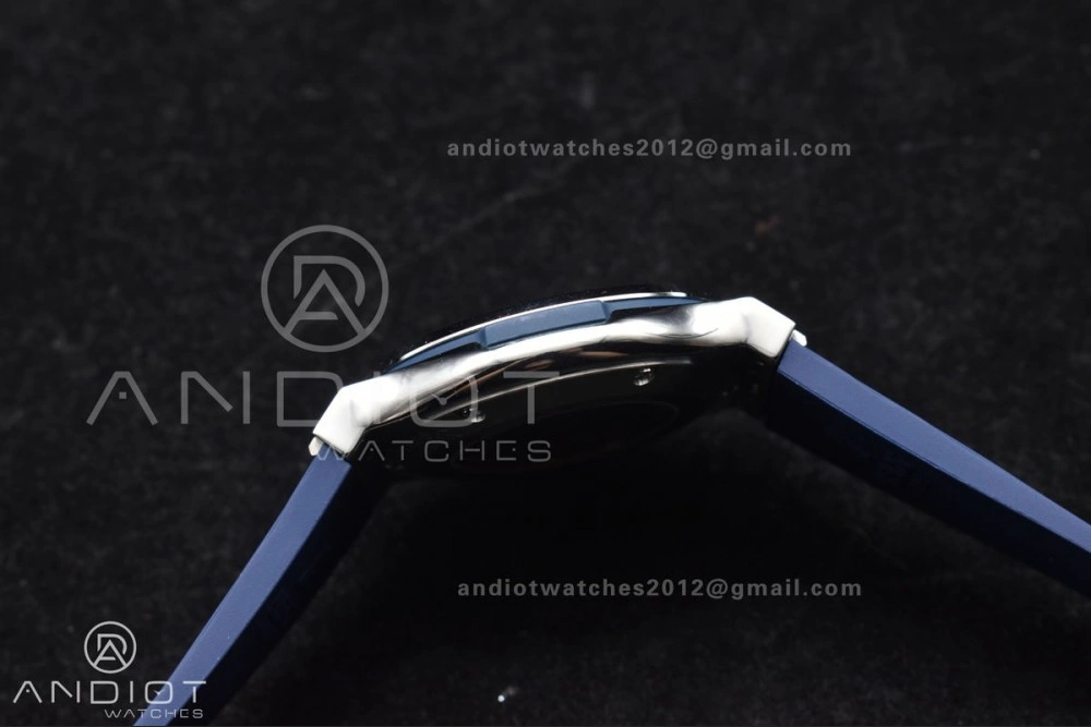 Classic Fusion 42mm SS HBF 1:1 Best Edition Blue Dial On Blue Gummy Strap A2892