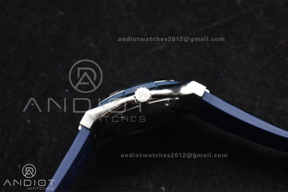 Classic Fusion 42mm SS HBF 1:1 Best Edition Blue Dial On Blue Gummy Strap A2892