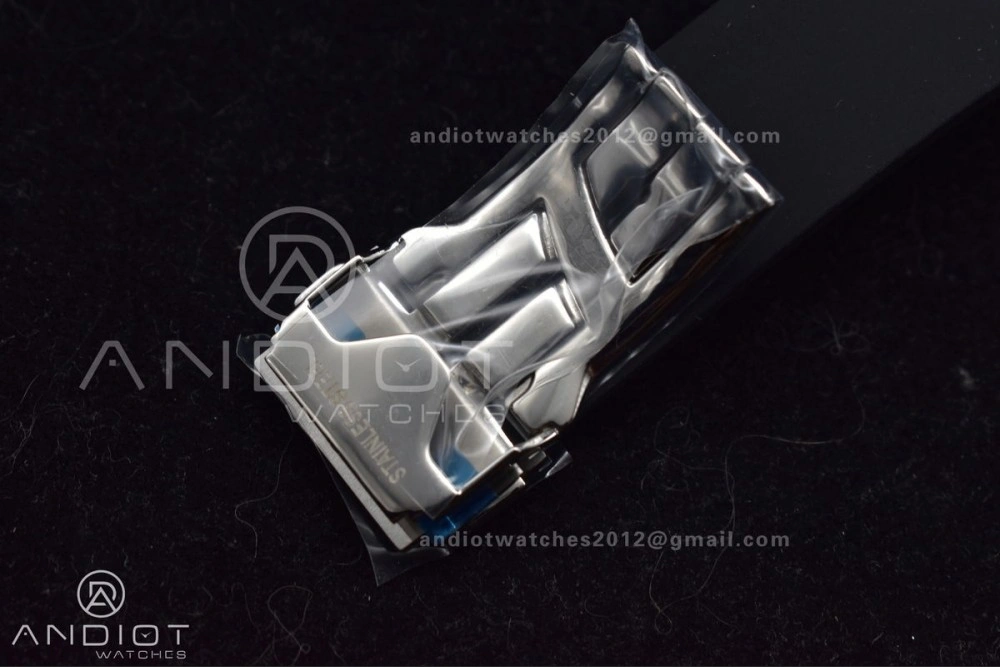 Classic Fusion 45mm RG HBF 1:1 Best Edition Black Dial on Black Gummy Strap A2892