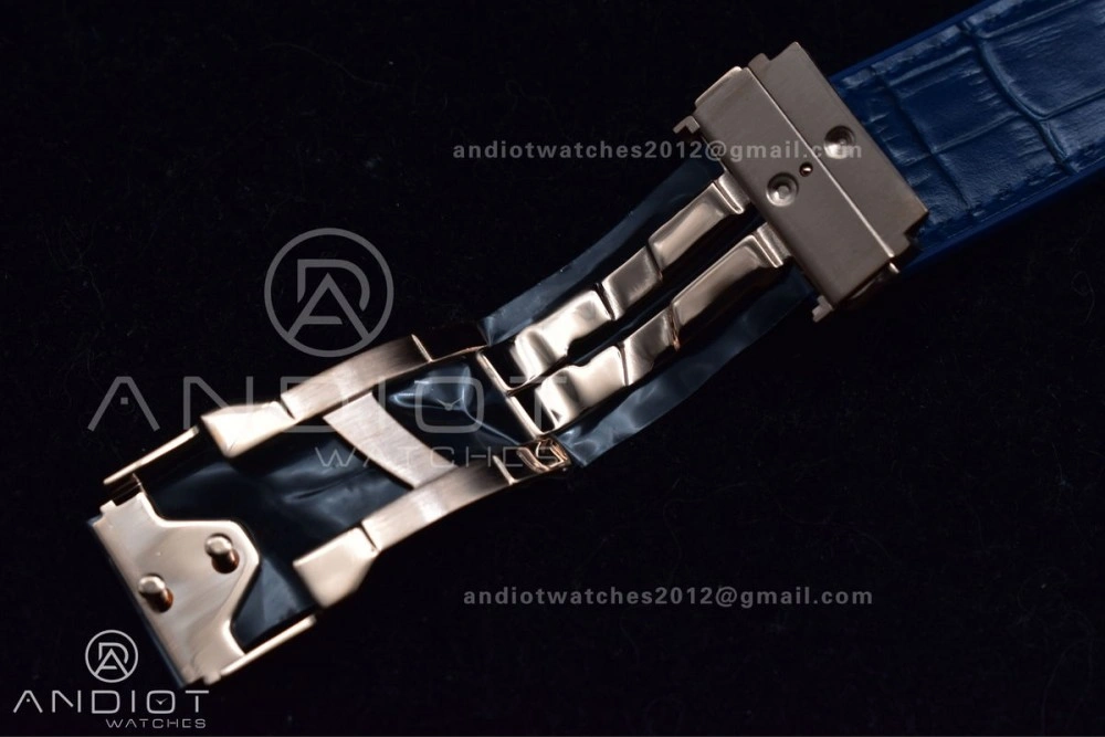 Classic Fusion 45mm SS HBF 1:1 Best Edition Blue Dial with Diamond Bezel on Blue Gummy Strap A2892