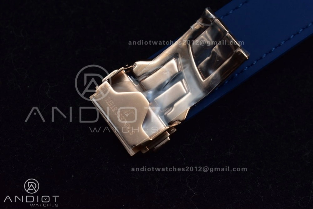 Classic Fusion 45mm SS HBF 1:1 Best Edition Blue Dial with Diamond Bezel on Blue Gummy Strap A2892