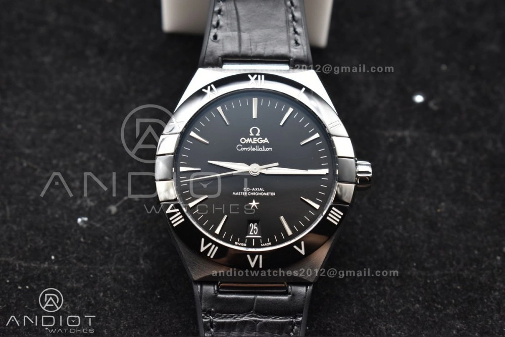 Constellation Black Ceramic SS VSF 1:1 Best Edition Black Dial on Black Gummy Strap A8900 Super Clone