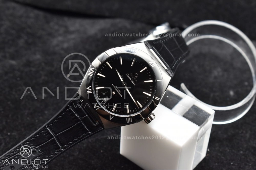 Constellation Black Ceramic SS VSF 1:1 Best Edition Black Dial on Black Gummy Strap A8900 Super Clone