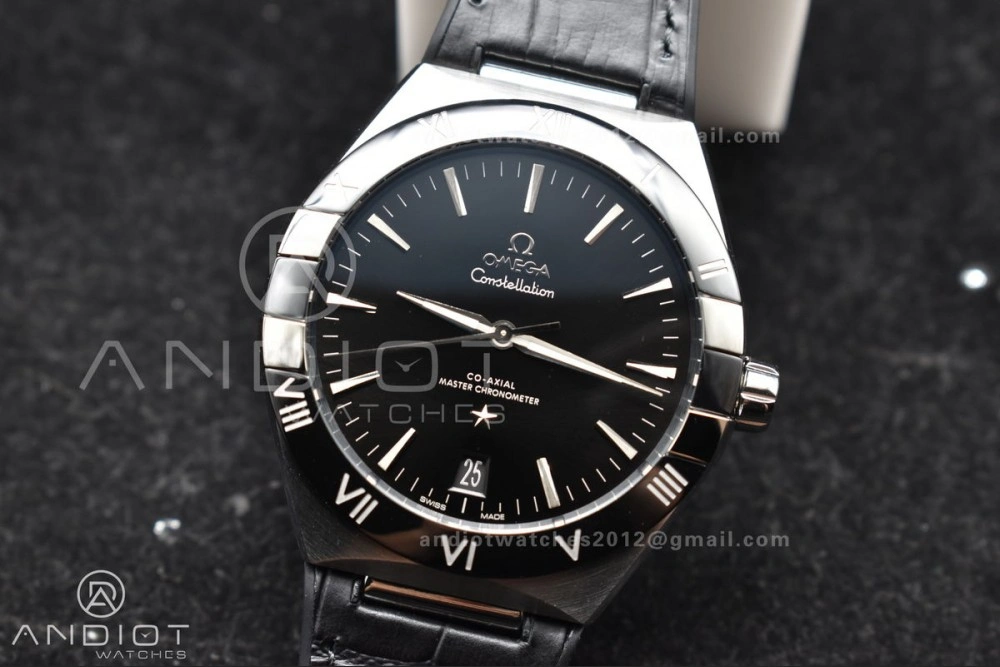 Constellation Black Ceramic SS VSF 1:1 Best Edition Black Dial on Black Gummy Strap A8900 Super Clone
