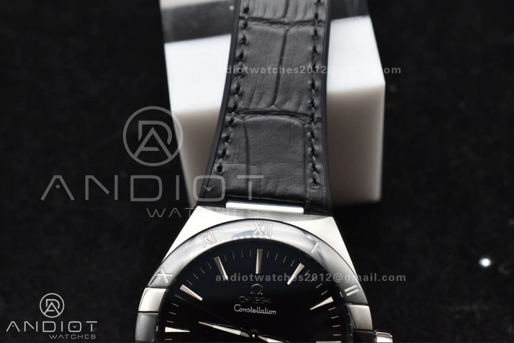 Constellation Black Ceramic SS VSF 1:1 Best Edition Black Dial on Black Gummy Strap A8900 Super Clone