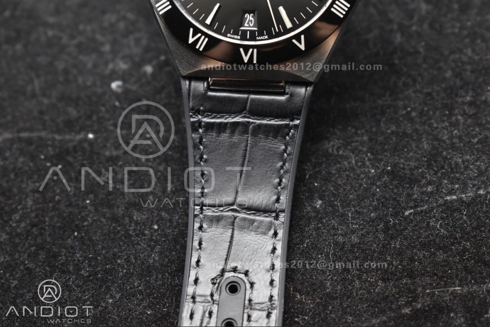 Constellation Black Ceramic SS VSF 1:1 Best Edition Black Dial on Black Gummy Strap A8900 Super Clone