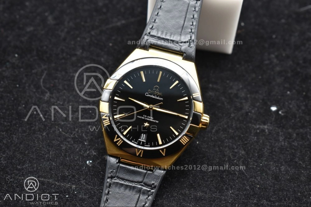 Constellation Black Ceramic YG VSF 1:1 Best Edition Black Dial on Black Gummy Strap A8900 Super Clone