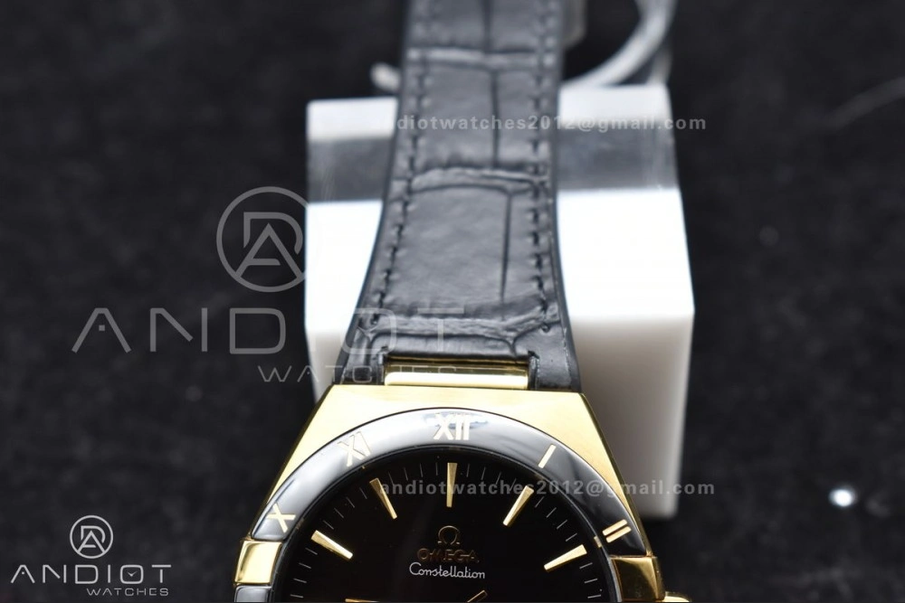 Constellation Black Ceramic YG VSF 1:1 Best Edition Black Dial on Black Gummy Strap A8900 Super Clone