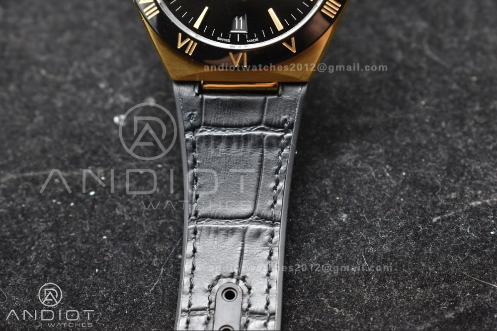 Constellation Black Ceramic YG VSF 1:1 Best Edition Black Dial on Black Gummy Strap A8900 Super Clone