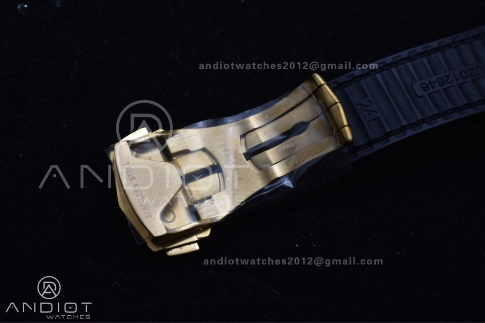 Constellation Black Ceramic YG VSF 1:1 Best Edition Black Dial on Black Gummy Strap A8900 Super Clone