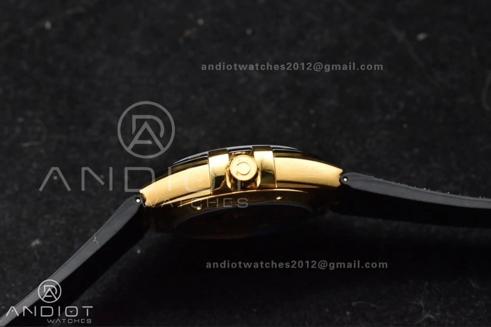 Constellation Black Ceramic YG VSF 1:1 Best Edition Black Dial on Black Gummy Strap A8900 Super Clone