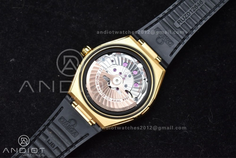 Constellation Black Ceramic YG VSF 1:1 Best Edition Black Dial on Black Gummy Strap A8900 Super Clone