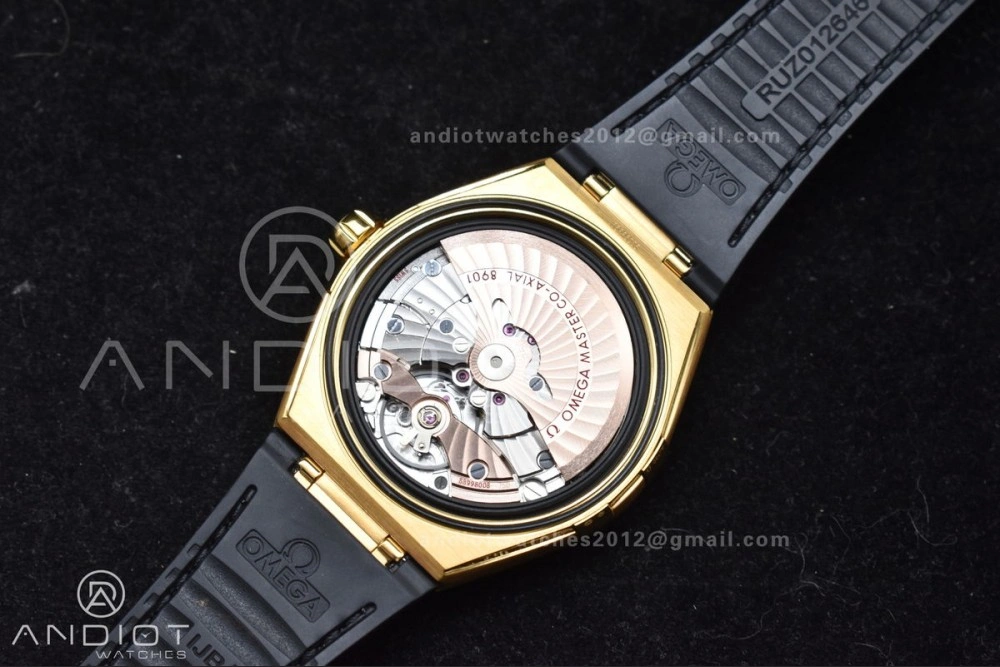 Constellation Black Ceramic YG VSF 1:1 Best Edition Black Dial on Black Gummy Strap A8900 Super Clone