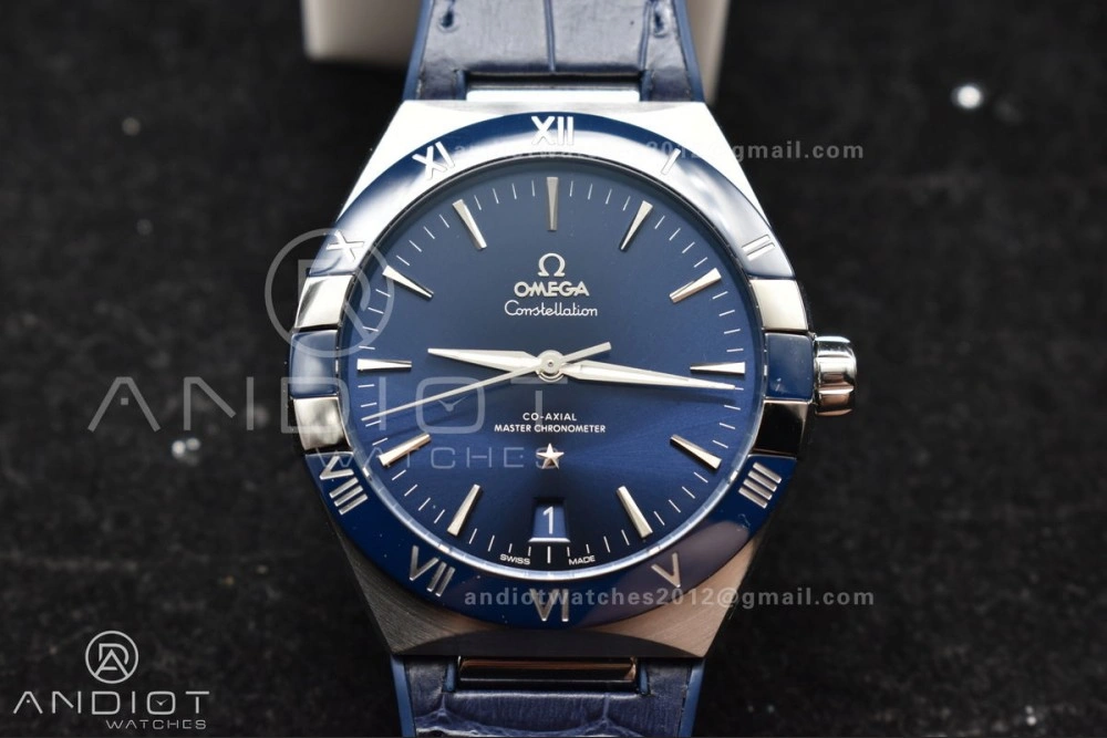 Constellation Blue Ceramic SS VSF 1:1 Best Edition Blue Dial on Blue Gummy Strap A8900 Super Clone