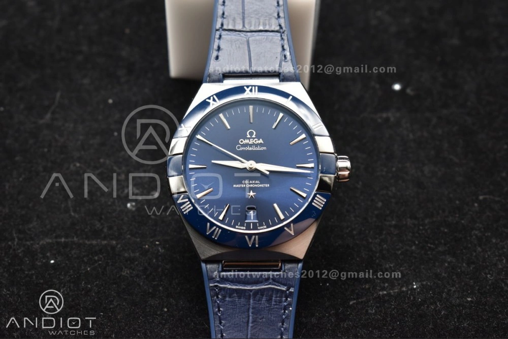 Constellation Blue Ceramic SS VSF 1:1 Best Edition Blue Dial on Blue Gummy Strap A8900 Super Clone