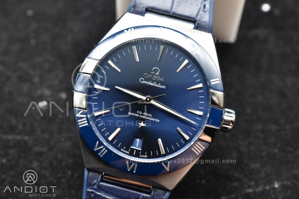 Constellation Blue Ceramic SS VSF 1:1 Best Edition Blue Dial on Blue Gummy Strap A8900 Super Clone