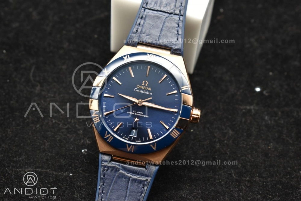 Constellation Blue Ceramic YG VSF 1:1 Best Edition Blue Dial On Blue Gummy Strap A8900 Super Clone