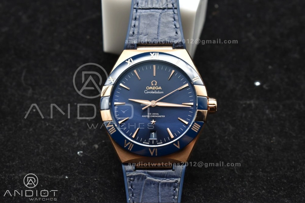 Constellation Blue Ceramic YG VSF 1:1 Best Edition Blue Dial On Blue Gummy Strap A8900 Super Clone