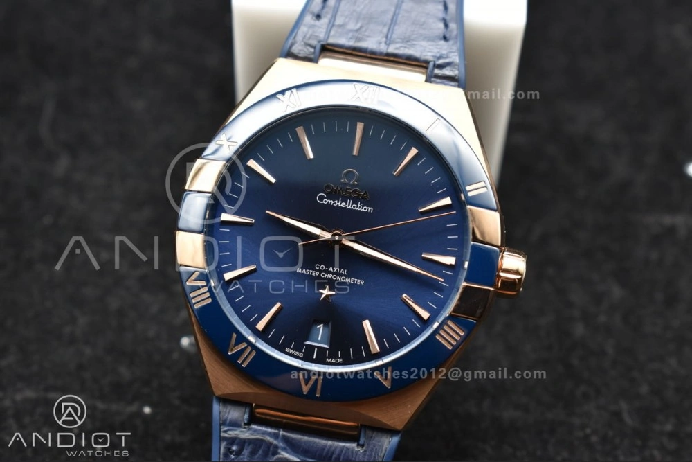 Constellation Blue Ceramic YG VSF 1:1 Best Edition Blue Dial On Blue Gummy Strap A8900 Super Clone