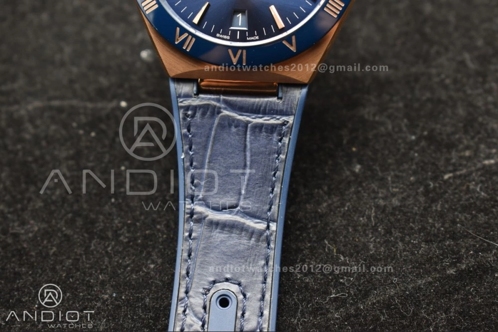 Constellation Blue Ceramic YG VSF 1:1 Best Edition Blue Dial On Blue Gummy Strap A8900 Super Clone
