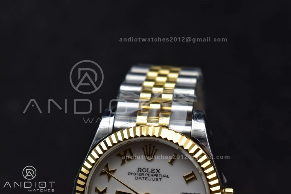 DateJust 31 Ladies 278271 GSF 316L Steel White Dial Roman Markers on YG President Bracelet