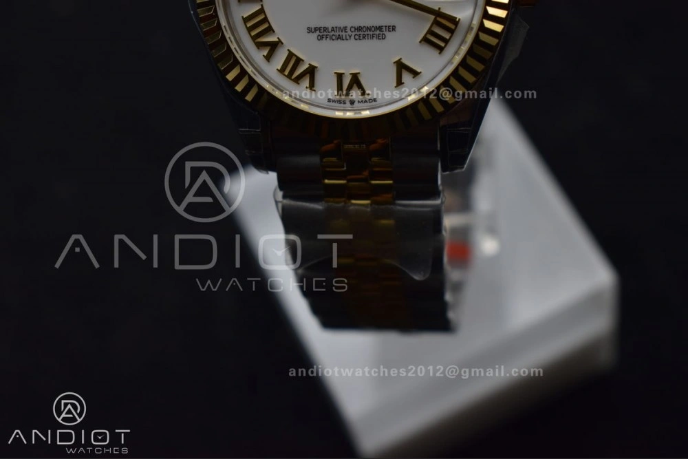 DateJust 31 Ladies 278271 GSF 316L Steel White Dial Roman Markers on YG President Bracelet