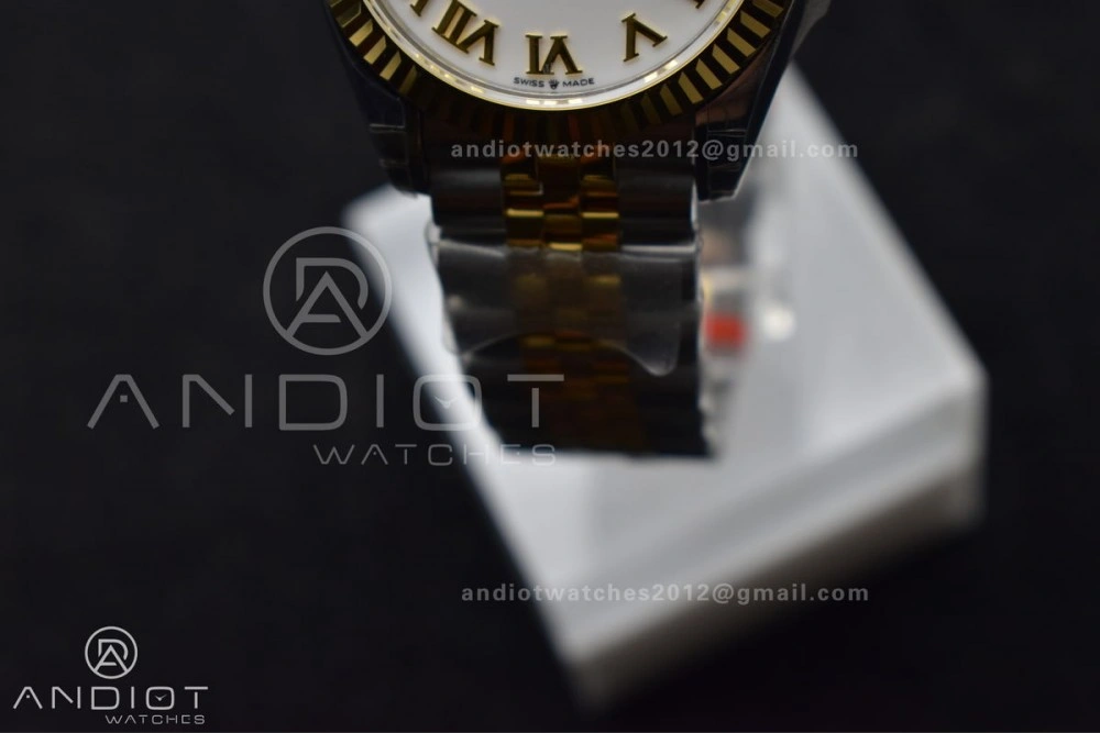 DateJust 31 Ladies 278271 GSF 316L Steel White Dial Roman Markers on YG President Bracelet