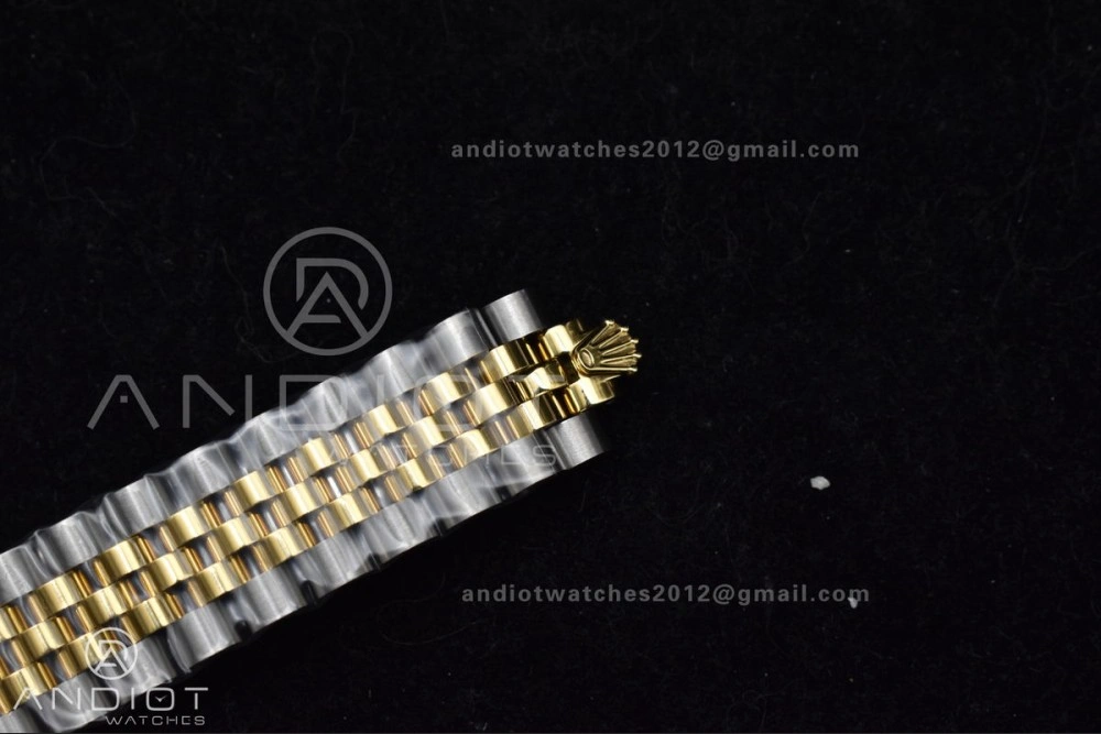 DateJust 31 Ladies 278273 GSF 316L Steel Gold Dial Stick Markers On YG President Bracelet