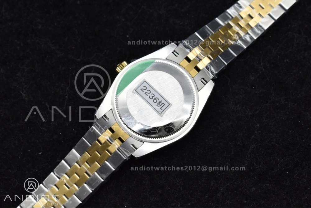 DateJust 31 Ladies 278273 GSF 316L Steel Gold Dial Stick Markers On YG President Bracelet