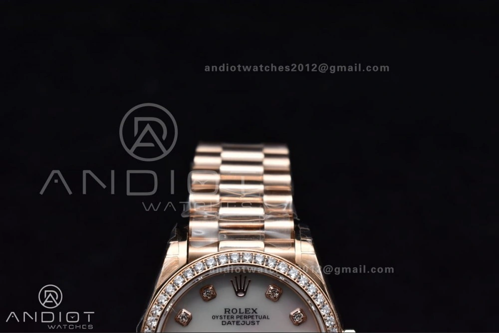 DateJust 31 Ladies 278275 GSF 316L Steel MOP Diamond Dial On Full RG Case and President Sytle Bracelet