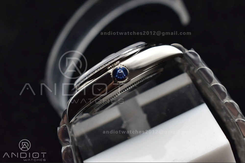 DateJust 31 Ladies 278289 BPF 316L Steel Diamonds Bezel Purple Dial Roman Markers on President Style Bracelet