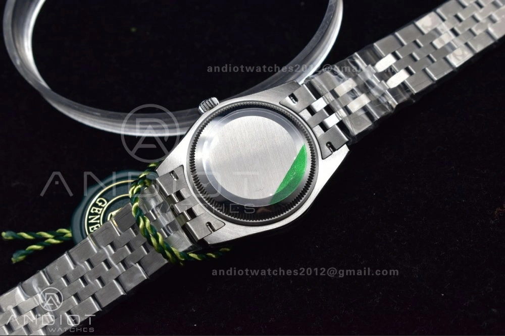 DateJust 31 Ladies 278289 WF 316L Steel Green Dial Stick Markers on President Syle Bracelet