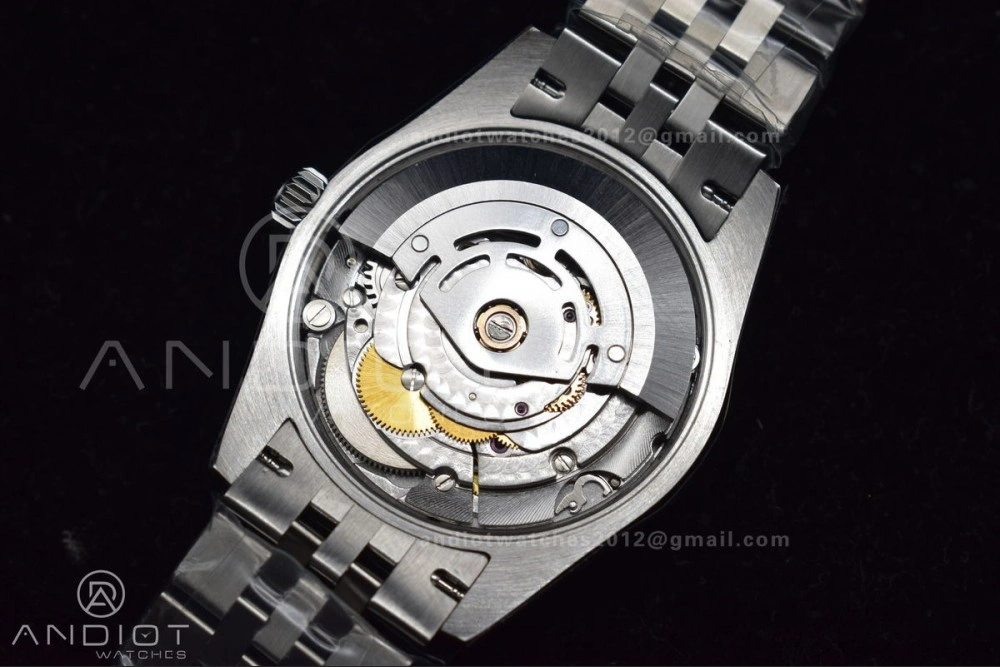 DateJust 31 Ladies 278289 WF 316L Steel Green Dial Stick Markers on President Syle Bracelet