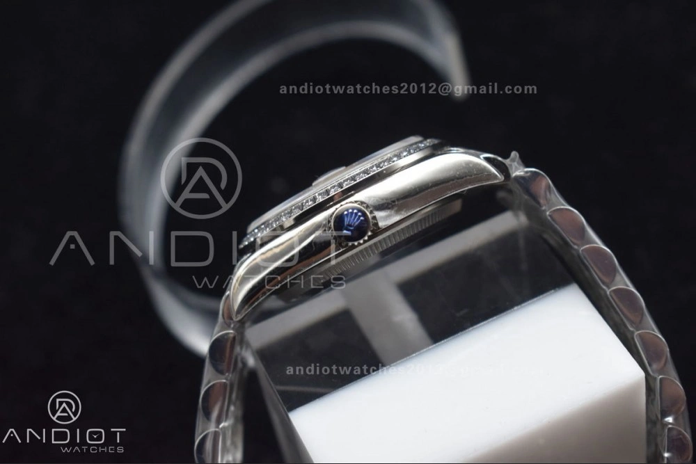 DateJust 31 Ladies 278289 WF 316L Steel White Dial Fluted Bezel On President Syle Bracelet