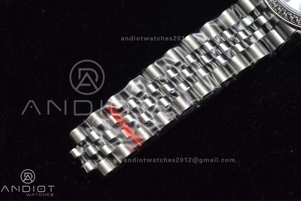 DateJust 31 Ladies 278289 WF 316L Steel White Dial Fluted Bezel On President Syle Bracelet