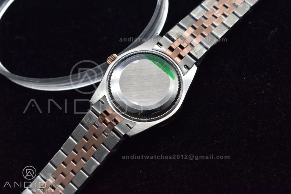 DateJust 31 Ladies 278289 WF RG 316L Steel Silver Dial Diamonds Bezel and Markers on President Syle Bracelet