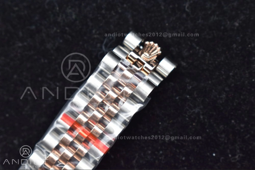 DateJust 31 Ladies 278289 WF RG 316L Steel Silver Dial Diamonds Bezel and Markers on President Syle Bracelet